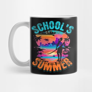 Out For Summer, Hello Summer Funny Surfer Riding Surf Surfing Lover Gifts Mug